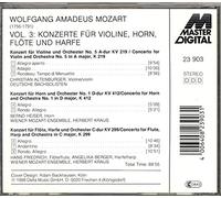 Violinkonzert No. 5 / Hornkonzert No. 1 / Konzert für Flöte, Harfe und Orchester
