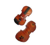 Violins 4/4 Dark Brown Handmade Solid Wood Violin Back And Top Inlaid With Shells Maple Leaf Back
