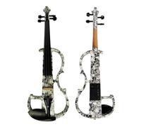 Violins Artistically Painted Solid Wood Silent Electric Violin With Ebony Fittings