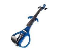 Violins Blue Electric Silent Violin Set Spruce Head+Ebony Tailpiece+Ebony Fretboard+Chin Rest+4 Tuning Pegs