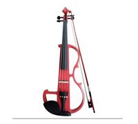 Violins Dark And Light Color Electroacoustic Electronic Violin For Adults Who Are Just Starting To Learn To Play(Bright red)