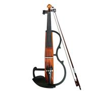 Violins Electronic Violin With Silent Practice Mode And Maple Wood Soundbox Supports Wireless Connection(4 4-6.5mm Red Set)