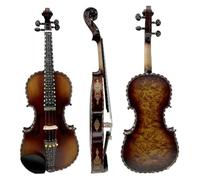 Violins Handmade Violin 4/4 Solid Wood Exquisite Brushed Inlay Shell In Various Colors(Brown)