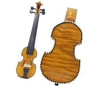 Violins Handmade Violin 5 3/4" Carving Neck Great Sound Flames Maple Back