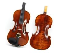 Violins Handmade Violin Nature Flamed Maple Violin 4/4 Spruce Ebony Parts with Bow Case