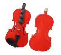 Violins Red Acoustic 4/4 3/4 1/2 1/4 1/8 For Beginner Case Bow Rosin Shoulder Rest Mute Strings Violin(1/2)