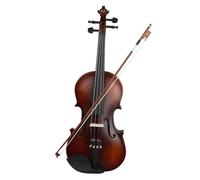 Violins Retro Matte Violin Solid Wood Natural Acoustic Musical Instrument(Type 2)