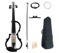 Violins Solid Wood Silent Violin With Electric Sound Technology Full Size Available In Black And White With Ebony Fittings