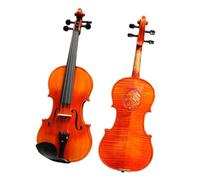 Violins Violin Pattern Graded Flamed Carved Flamed Maple Back Spruce Top Violin Ebony Fitting W/Bow Case
