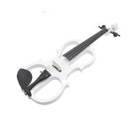 Violins White Red 4/4 Electric Violin Maple Body Silent Electric Violin With Bow Case Violin Parts(White)
