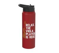 Violist Relax The Viola Player is Here Funny Viola Stainless Steel Insulated Water Bottle