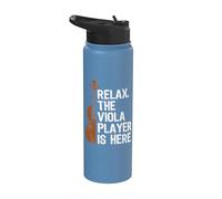 Violist Relax The Viola Player is Here Funny Viola Stainless Steel Insulated Water Bottle