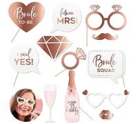 Violotoris 12 Pcs Hen Party Decorations Wedding Photo Props Hen Party Photo Props Hen Party Accessories Hen Do Accessories Hen Night Accessories for Engagement Party Wedding Party