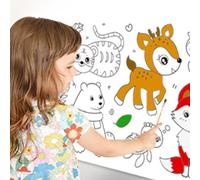 Violotoris 3pcs Childrens Drawing Roll, Colouring Roll for Kids, Paper Roll for Kids Toddlers DIY Cut and Paste Color Filling Paper for Girls and Boys (Animal World+Dinosaur+Digital/Letters)