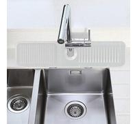 Violotoris Kitchen Sink Splash Guard, Silicone Faucet Mat with 2pcs Dish Cloth, Silicone Faucet Handle Drip Catcher Tray, Silicone Sink Splash Catcher Mat for Kitchen, Bathroom & Countertop