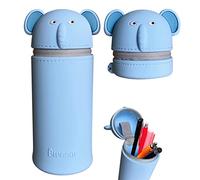 Violotoris Pen Holder Kit,Silicone Pencil Case Sth Skin Friendly Capacity Soft Silicone Cute Elephant Pen Holder Kit for School Offices