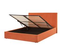 Ottoman Bed VION Velvet Orange 160 x 200 cm (EU King Size)
