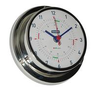 VION Marine Clock with 97 mm Wall Flange, Stainless Steel