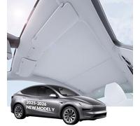 VION Roof Sunshade for New Tesla Model Y 2025-2026, Full Blackout, No Sagging Design, Dual-Layer Fabric with Graphene-Enhanced UV Coating, Grey