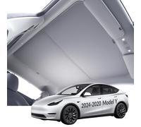 VION Roof Sunshade for Tesla Model Y 2020-2024, Full Blackout, No Sagging Design, Dual-Layer Fabric with Graphene-Enhanced UV Coating, Grey