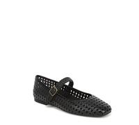 Vionic Women's Alameda Woven Mary Jane Flats, Black Leather, Wide Fit, UK 9