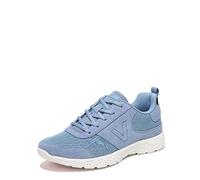 Vionic Brisk Aviate Women's Trainers Lace Up Supportive Walking Shoes for Heel Pain, Plantar Fasciitis with Orthotic Insole Arch Support Medium Fit Blue Shadow UK 4 (AVIATE-BLSDHW-6.5-MED)