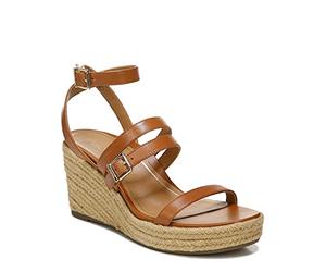 Vionic Capri Sabina Womens Wedge Sandals That Includes Three-Zone Comfort for Heel Pain and Plantar Fasciitis with Concealed Orthotic Arch Support Medium Fit Tan UK 7.5