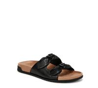 Vionic Women's Elara Flat Sandal, Black TMB Leather, 6 UK