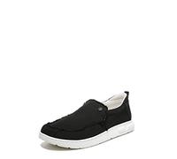 Vionic Harbor Seaview Men's Slip on Trainers Supportive Walking Shoes for Heel Pain, Plantar Fasciitis with Orthotic Insole Arch Support Medium Fit Black Fabric UK 8