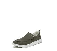 Vionic Harbor Seaview Men's Slip on Trainers Supportive Walking Shoes for Heel Pain, Plantar Fasciitis with Orthotic Insole Arch Support Medium Fit Olive Green UK 9