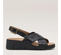 Vionic Journey Wedge Uptown Sonoma Sandal BLACK SIZE 3