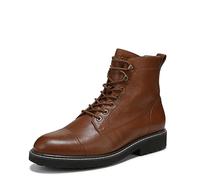 Vionic Mens Livermore Oxford Lace-Up Boots, Wide Fit, Tan Leather, UK 8.5
