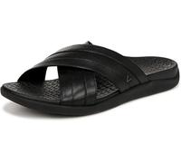 Vionic Men's Mtide Slide Sandal, Black Leather, 7 UK