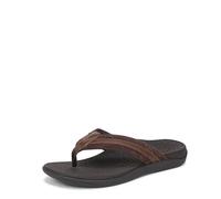 Vionic Men's Tide Ii Flat Thong Sandals, Chocolate Ganache Suede, Medium Fit, UK 12