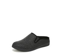 Vionic Mens Unwind Mule Slippers, Medium Fit, Black Felted Fabric, UK 10.5