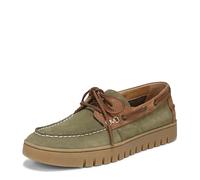Vionic Men's Uptown Boat Sneaker, Olive Multi Nubucks Leather, 9 UK