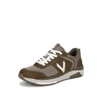 Vionic Men's Walk Strider Sneaker, Dark Olive Knit/Suede, 9.5 UK