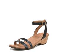 Vionic Paradise Orlanda Women's Wedge Sandal with Vio Motion Technology for Heel Pain, Plantar Fasciitis with Orthotic Insole Arch Support Medium Fit Black UK 7