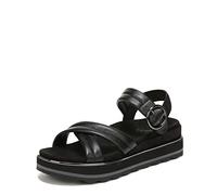 Vionic Phoenix Reyna Women's Flatform Sandal with Vio Motion Technology for Heel Pain, Plantar Fasciitis with Orthotic Insole Arch Support Medium Fit Black UK 4