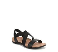 Vionic Women's Raina Flat Sandals, Black Leather, Medium Fit, UK 4