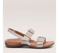 Vionic Women's Reese Flat Sandals, Tan Leather, Wide Fit, UK 9