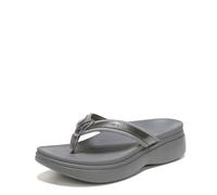 Vionic Sunrise High Tide II Women's Toe Post Sandal That Includes Three-Zone Comfort for Heel Pain and Plantar Fasciitis with Orthotic Insole Arch Support Medium Fit Pewter UK 9