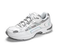 Vionic Walk Walker Women's Trainers Lace Up Supportive Walking Shoes That Includes Three-Zone Comfort for Heel Pain and Plantar Fasciitis with Orthotic Insole Arch Support Wide Fit White Blue UK 5.5