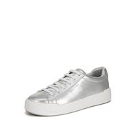 Vionic Women’s Colbie Lace-Up Trainer Wide Fit | Metallic Silver Leather | Lightweight Casual Sneaker | VIO Motion Arch Support & Plantar Fasciitis Relief | Comfortable Walking Shoes | UK 4