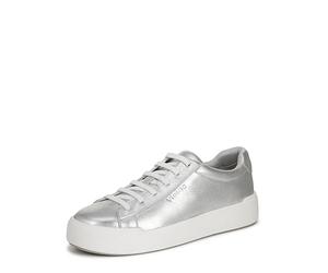 Vionic Women’s Colbie Lace-Up Trainer Wide Fit | Metallic Silver Leather | Lightweight Casual Sneaker | VIO Motion Arch Support & Plantar Fasciitis Relief | Comfortable Walking Shoes | UK 4