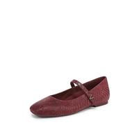 Vionic Women's Alameda Mary Jane Flat | Cherry Jubilee Snake Embossed | Hook & Loop Adjustable Strap | VIO Motion Arch Support | Cushioned Everyday Flat | UK 6.5