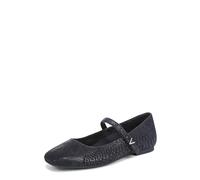 Vionic Women's Alameda Mary Jane Flat | Navy Blazer Snake Embossed | Hook & Loop Adjustable Strap | VIO Motion Arch Support | Cushioned Everyday Flat | UK 7