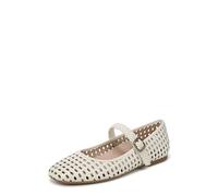 Vionic Women's Alameda Woven Mary Jane Flats, Ivory Leather, Wide Fit, UK 4