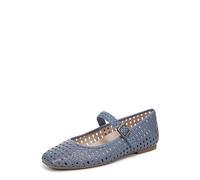 Vionic Women's Alameda Woven Mary Jane Flats, Pacific Blue Leather, Wide Fit, UK 4.5
