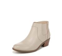 Vionic Women's Ankle Bootie Finn - Comfortable Short Boots With Zipper Closure and Built In VIO MOTION Technology, Providing Arch Support, Stability, Flexibility, and Cushioning, Sizes 5-12, Oatmeal